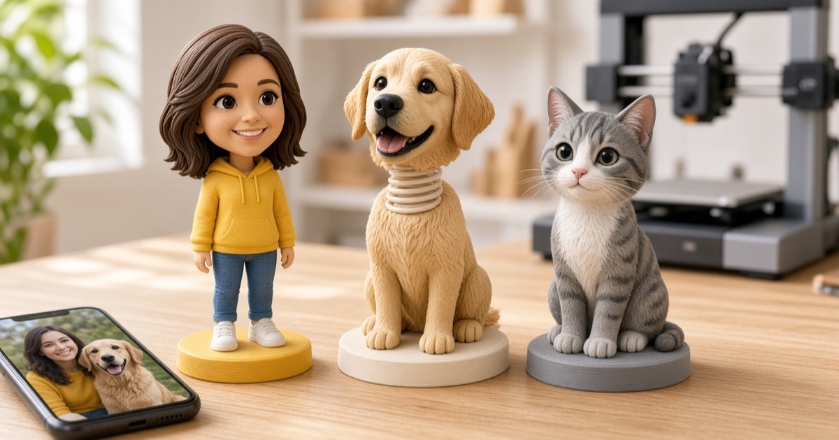 Bobblehead Maker — Turn a Photo of Yourself or Your Pet Into a 3D Printed Custom Bobblehead
